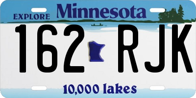 MN license plate 162RJK