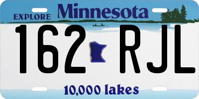MN license plate 162RJL