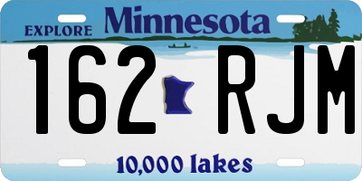 MN license plate 162RJM