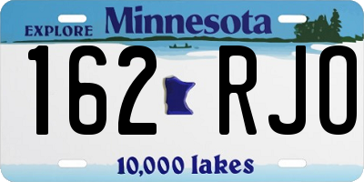 MN license plate 162RJO