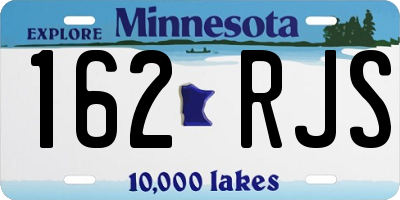 MN license plate 162RJS