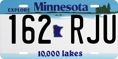 MN license plate 162RJU