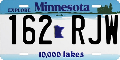 MN license plate 162RJW