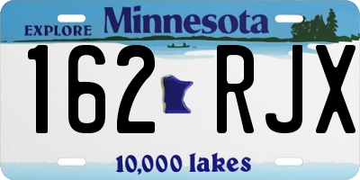MN license plate 162RJX