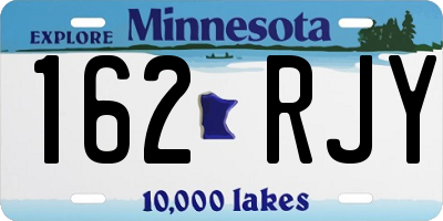 MN license plate 162RJY