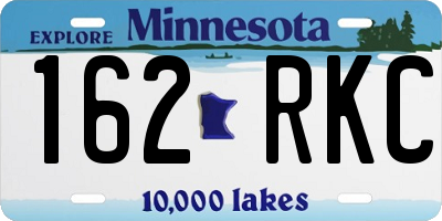 MN license plate 162RKC