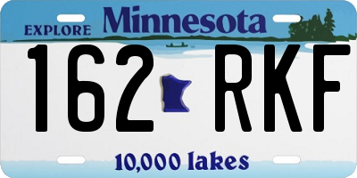 MN license plate 162RKF