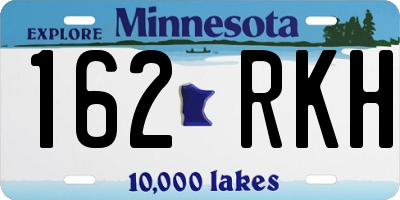 MN license plate 162RKH