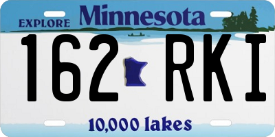 MN license plate 162RKI