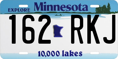 MN license plate 162RKJ