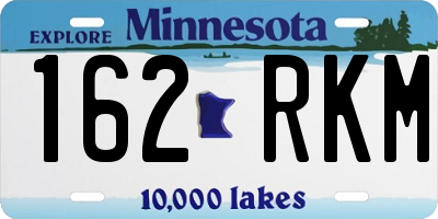 MN license plate 162RKM