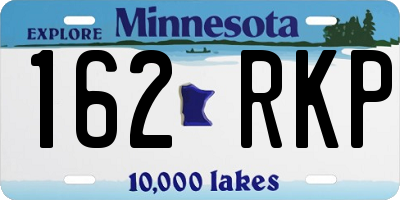 MN license plate 162RKP