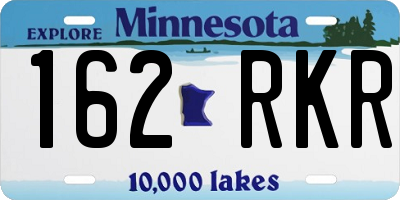 MN license plate 162RKR