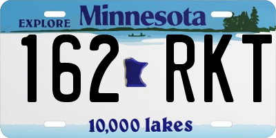 MN license plate 162RKT