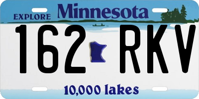 MN license plate 162RKV