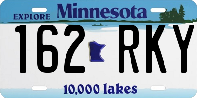 MN license plate 162RKY