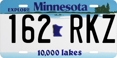 MN license plate 162RKZ