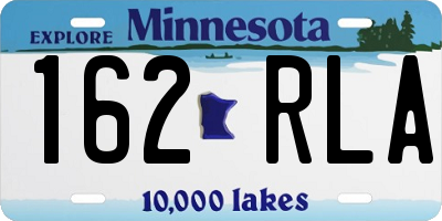 MN license plate 162RLA