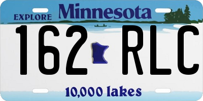 MN license plate 162RLC