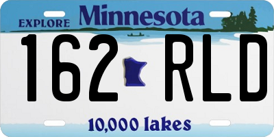 MN license plate 162RLD