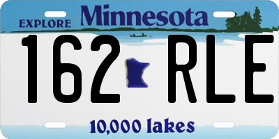 MN license plate 162RLE