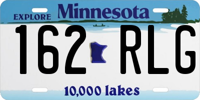 MN license plate 162RLG