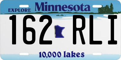 MN license plate 162RLI