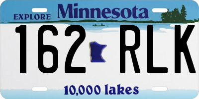 MN license plate 162RLK