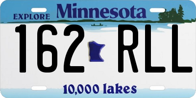 MN license plate 162RLL