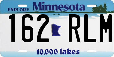 MN license plate 162RLM