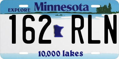 MN license plate 162RLN