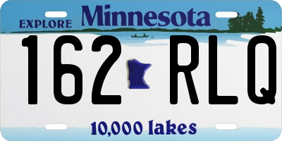 MN license plate 162RLQ