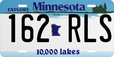 MN license plate 162RLS