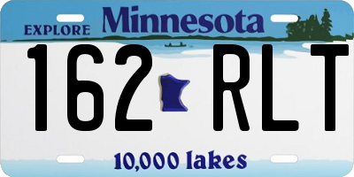 MN license plate 162RLT