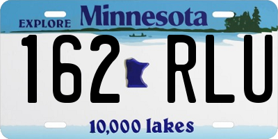 MN license plate 162RLU