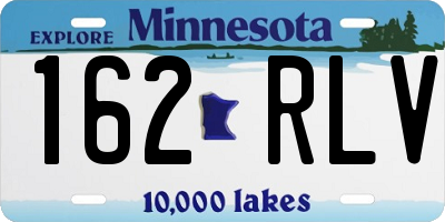 MN license plate 162RLV