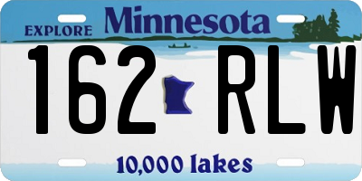 MN license plate 162RLW