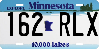 MN license plate 162RLX