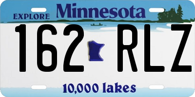 MN license plate 162RLZ