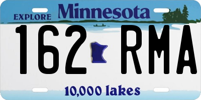 MN license plate 162RMA