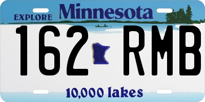 MN license plate 162RMB