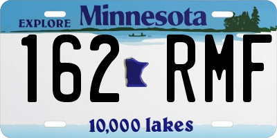MN license plate 162RMF