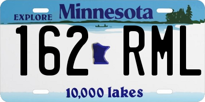 MN license plate 162RML