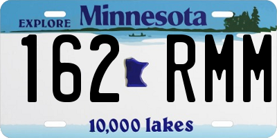 MN license plate 162RMM