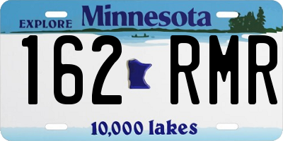 MN license plate 162RMR