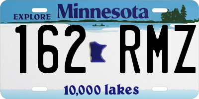 MN license plate 162RMZ