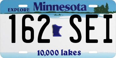 MN license plate 162SEI