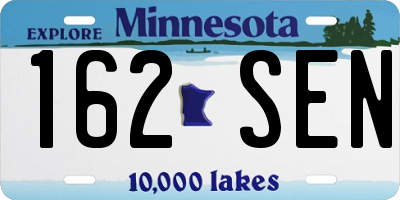 MN license plate 162SEN