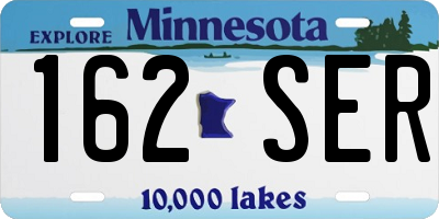 MN license plate 162SER