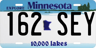 MN license plate 162SEY